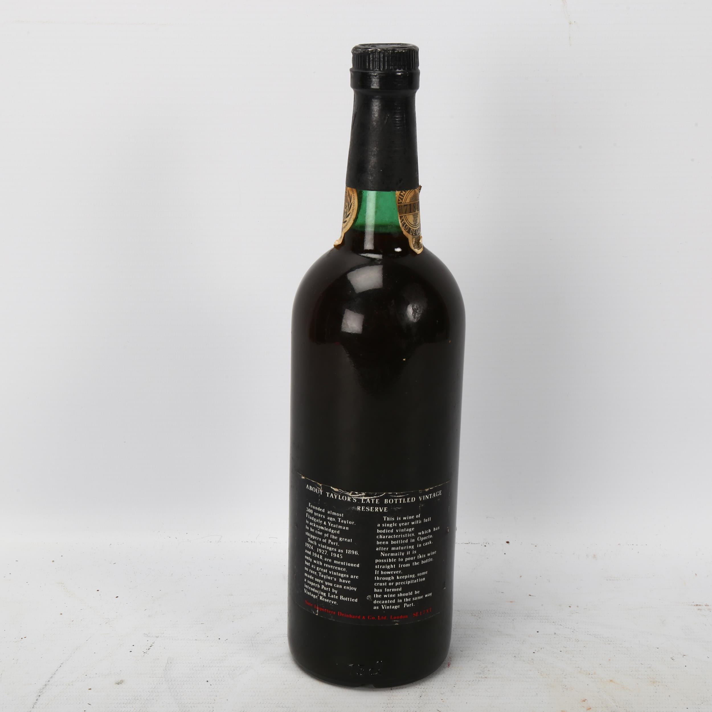 A bottle of Taylors 1969 Late Bottled Vintage Port - Image 3 of 3