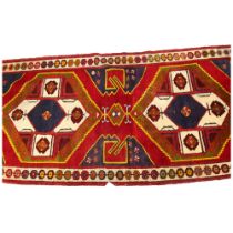 A Turkish Kellah, red ground thick wool runner, 340 x 138cm