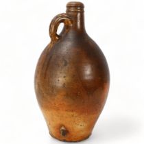 An Antique salt glaze stoneware flagon, height 44cm