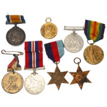 A group of First and Second War Service medals