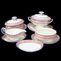 A group of Wedgwood creamware dinnerware, circa 1790 1 tureen and cover professionally restored,