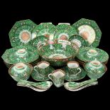 A collection of Chinese export famille vert porcelain, with butterfly and leaf decoration, including