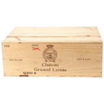 12 bottles of red wine, 2005 Chateau Gruaud-Larose, Saint-Julien, France, OWC Cellar stored,