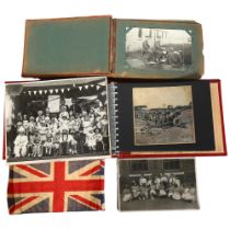 2 World War 1 & 2 photo albums together with 2 VE Day celebration photos