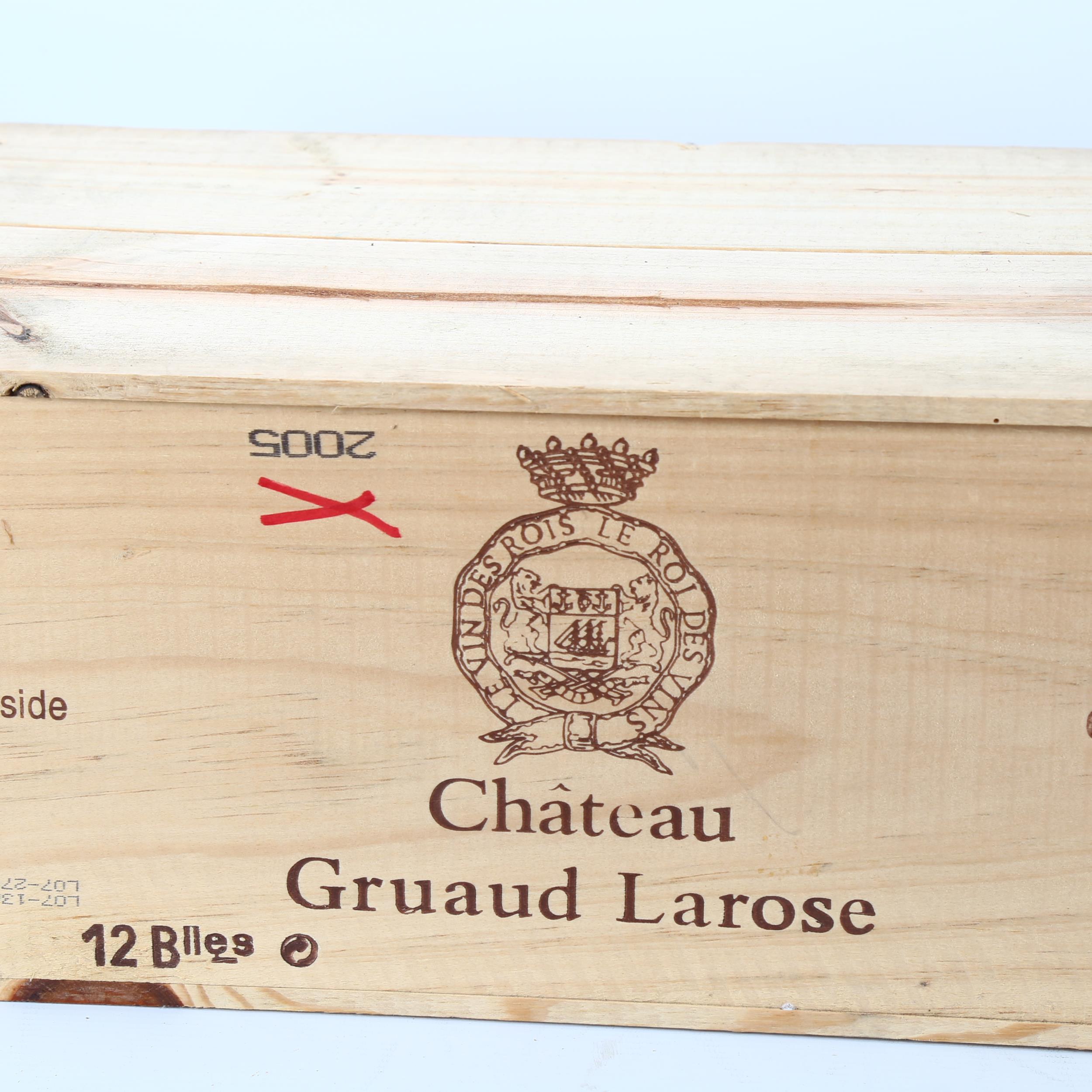 12 bottles of red wine, 2005 Chateau Gruaud-Larose, Saint-Julien, France, OWC Cellar stored, - Image 2 of 3
