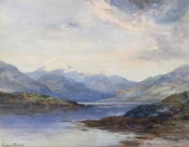 Henderson Tarbet, Ben More, Mull, watercolour, signed, 36cm x 48cm, framed Good condition, mount