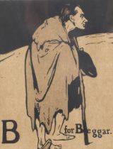 William Nicholson (1872-1949), lithograph in colours on paper, B is for Beggar from An Alphabet,