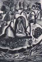 Paul Nash (1889-1946), limited edition wood engraving on paper, Boredom (1928), 13.5cm x 9.4cm,