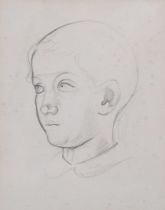 Francesco OLIVUCCI (Italian 1899-1985) portrait of a young boy, pencil drawing on paper, circa 1945,