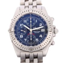 BREITLING - a limited edition stainless steel Blackbird Lancaster automatic chronograph bracelet