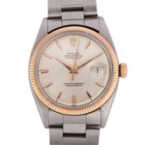 ROLEX - a bi-metal Oyster Perpetual Datejust automatic bracelet watch, ref. 1601, circa 1963,