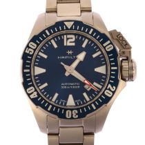 HAMILTON - a stainless steel Khaki Navy Frogman automatic calendar bracelet watch, ref. H777050,