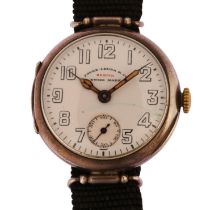 FAVRE-LEUBA & CO - a First World War Period Swiss silver Zenith Officer's style trench mechanical