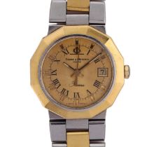 BAUME & MERCIER - a lady's gold plated stainless steel Riviera quartz bracelet watch, ref. 5221.018,