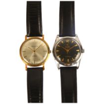 2 mechanical wristwatches, comprising Cyma Navystar Cymaflex, and Waltham, both working order (2) No