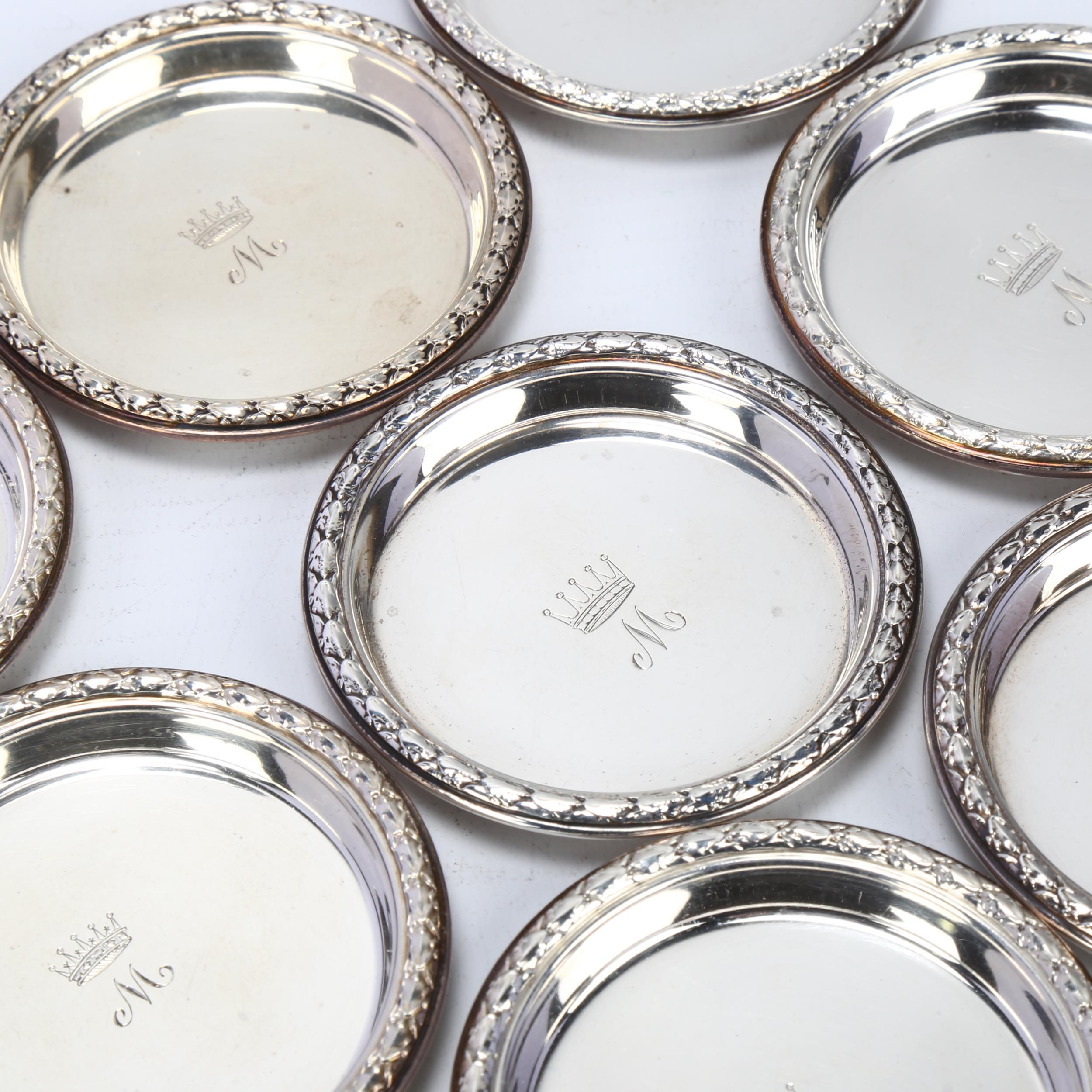 ROYAL INTEREST - 2 sets of 4 Elizabeth II silver Royal cipher pin dishes, Adie Brothers Ltd, - Image 2 of 3