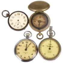 Various pocket watches etc, including silver example by Lawrence & Mayo of London (4) Lot sold as