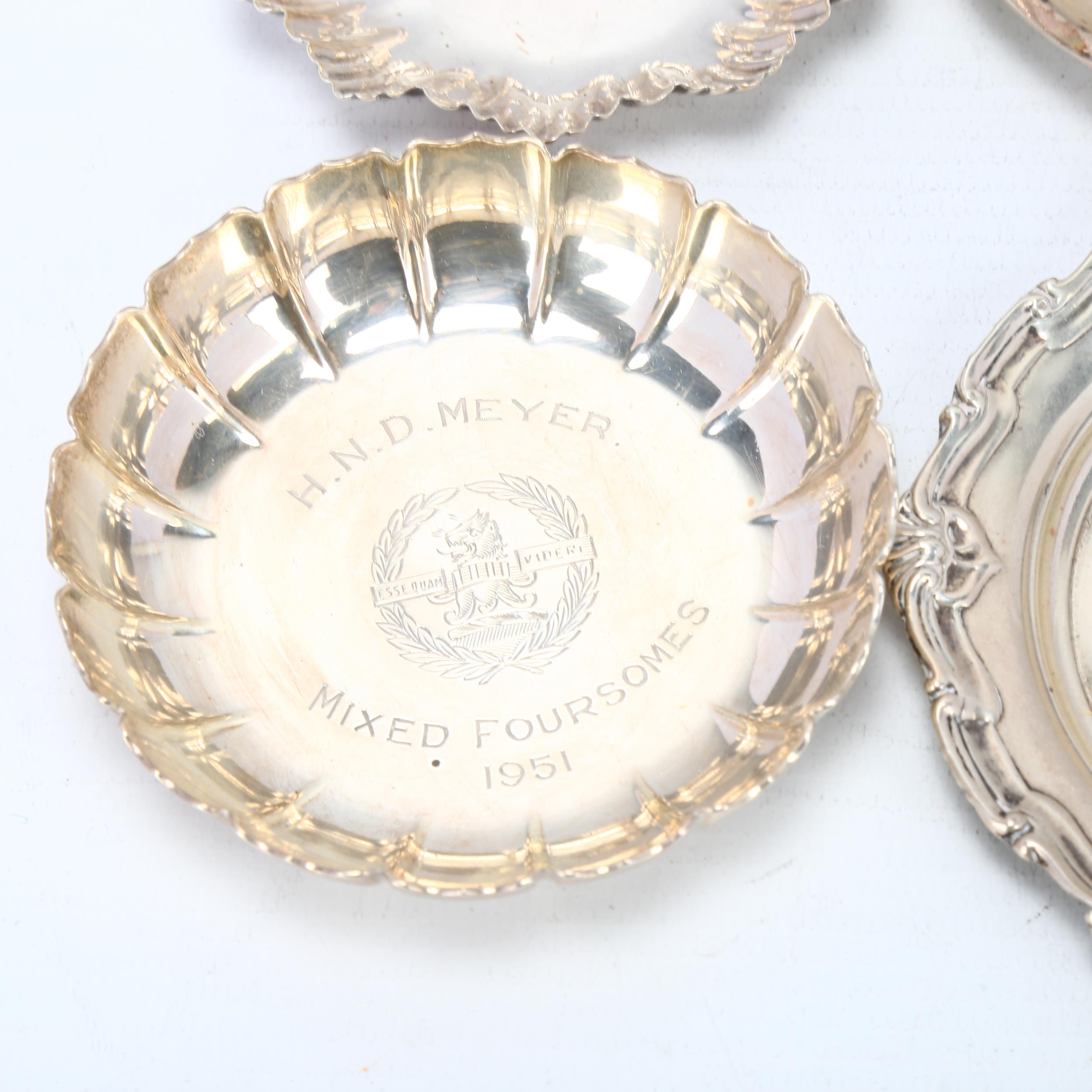 Various silver pin dishes, including Mappin & Webb Armada dish, 11.5cm, 12oz total (7) No damage - Image 2 of 3