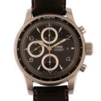 ORIS - a stainless steel Big Crown Telemeter automatic chronograph wristwatch, ref. 7569, engine