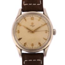 OMEGA - a stainless steel mechanical wristwatch, ref. 2640-5SC, circa 1952, silvered dial with