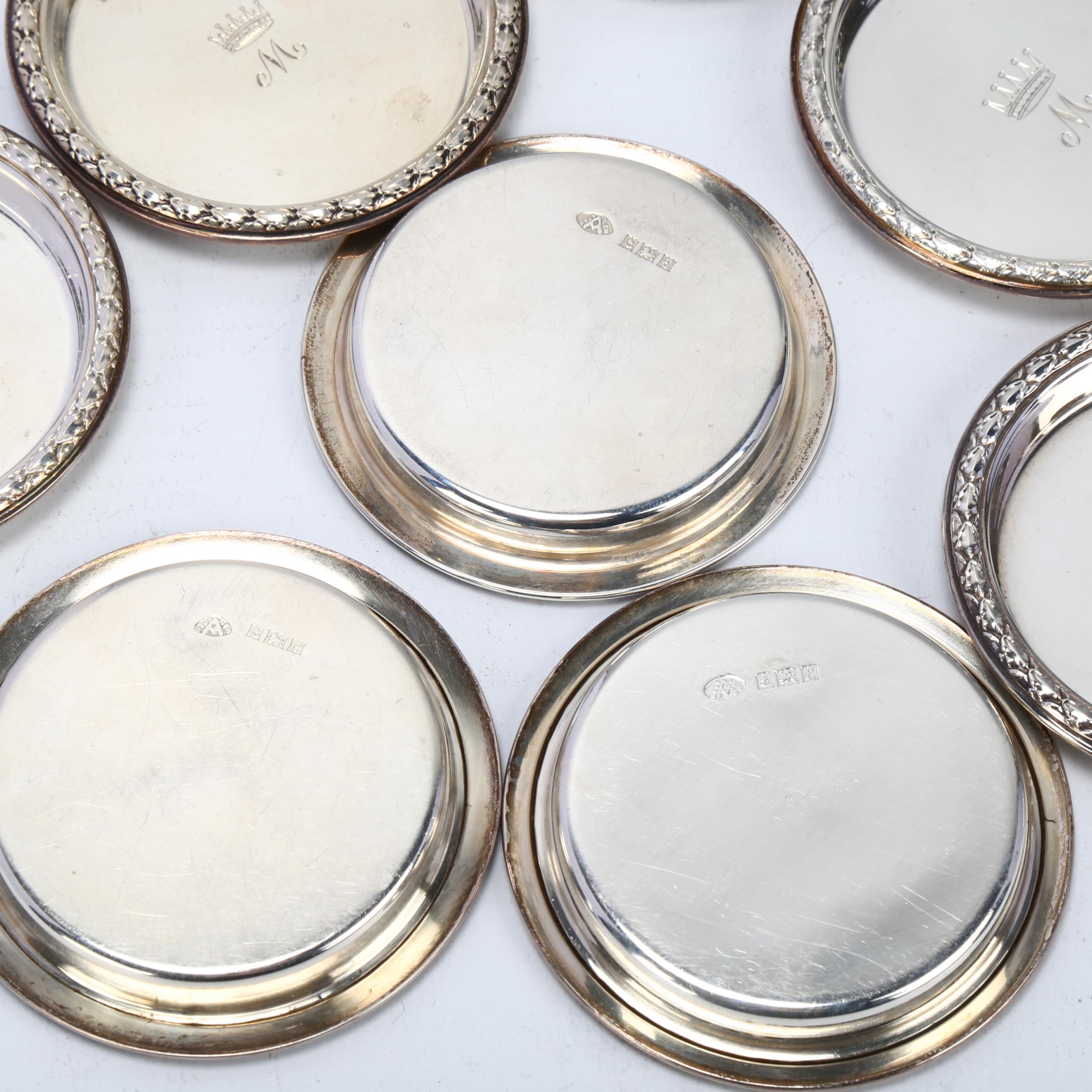 ROYAL INTEREST - 2 sets of 4 Elizabeth II silver Royal cipher pin dishes, Adie Brothers Ltd, - Image 3 of 3