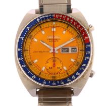 SEIKO - a Vintage stainless steel Pogue automatic chronograph bracelet watch, ref. 6139-6002,