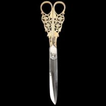 A cased pair of Edward VIII silver-gilt presentation scissors, Viner's Ltd, Sheffield 1936,