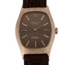 ROLEX - a lady's 18ct white gold Cellini mechanical wristwatch, ref. 3803, circa 1972, space grey