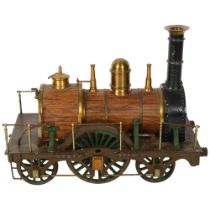 A scratch-built model steam engine, "the North Star", L25cm