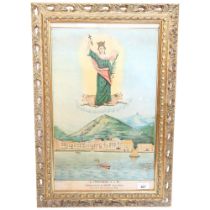 An Italian religious print "S. Trofimena V.E M., Protettrice Di Minori (Salermo), Comitato Festa