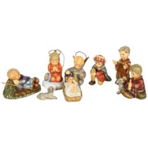 A Goebels group of Nativity figures, tallest 7.5cm