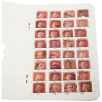 An album of Queen Victoria Penny Red plates, nos. 71 - 244 Missing 132, 211, 219, 221, 223 and 224