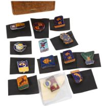 13 Vintage enamelled Butlin's badges Clacton 1960 x 1, Bognor 1961, Pwllheli 1962, Skegness 1963,