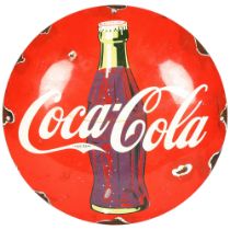 A reproduction enamel Coca-Cola sign, 29cm