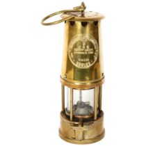 "The Protector Lamp & Lighting Company Ltd", a Type 6 M&O safety lamp by Eccles, height to loop 25cm