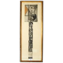 Richard Chesterman (born 1938), an aquatint, entitled "Berlin", framed, 84cm x 32cm