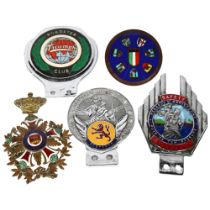 5 Vintage car badges, the best being from the Triumph Roadster Club