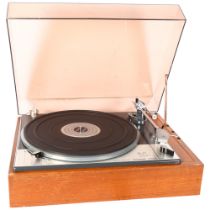 A Swiss-made gold ring Lenco, GR75 stereo transcription turntable, in good working order.