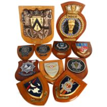 A group of Vintage wooden police plaques, plaques relate to various foreign police forces, including