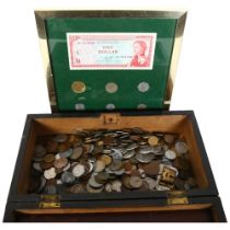 A large quantity of European and worldwide loose coinage, and an Eastern Caribbean Currency