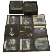 3 boxes of Victorian magic lantern slides, all Indian related, subjects to include Allahabab,