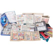 A large collection of various stamps, stock books, First Day Covers etc (boxful), and a collector'