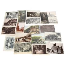 A collection of early 20th century postcards, mainly Fairlight in East Sussex, plus a couple of