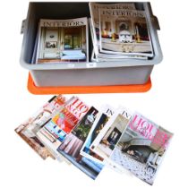 A large quantity of approximately 40 "House and Garden" and "The World Of Interiors" magazines,