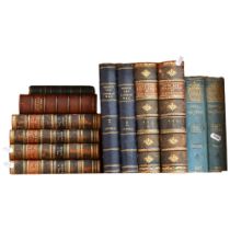 A group of Antique part leather-bound books, to include 2 volumes The Pictorial Edition of The