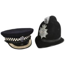 HASTINGS POLICE FORCE INTEREST - a Sussex Constabulary peaked police cap, and a Borough of