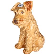 SYLVAC - a brown Terrier ceramic figure, ref. 1380, H28cm