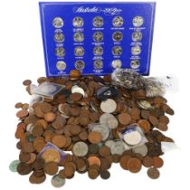 A collection of pre-decimal coins, and various commemorative coins, including the Australia 200