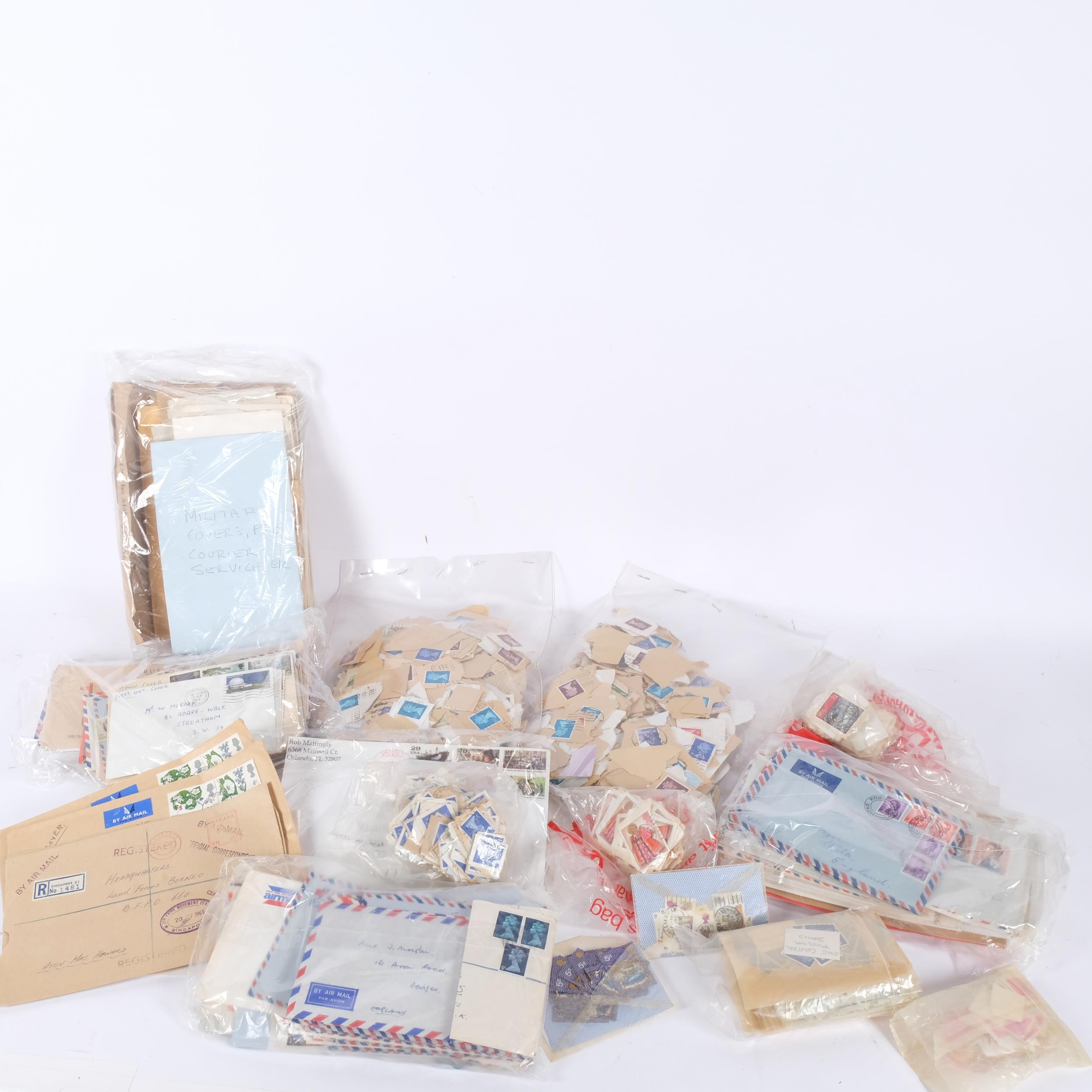 A large quantity of UK and worldwide stock books, loose stamps, postage envelopes etc (boxful) - Image 2 of 2
