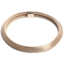 A woven mesh 925 silver bracelet